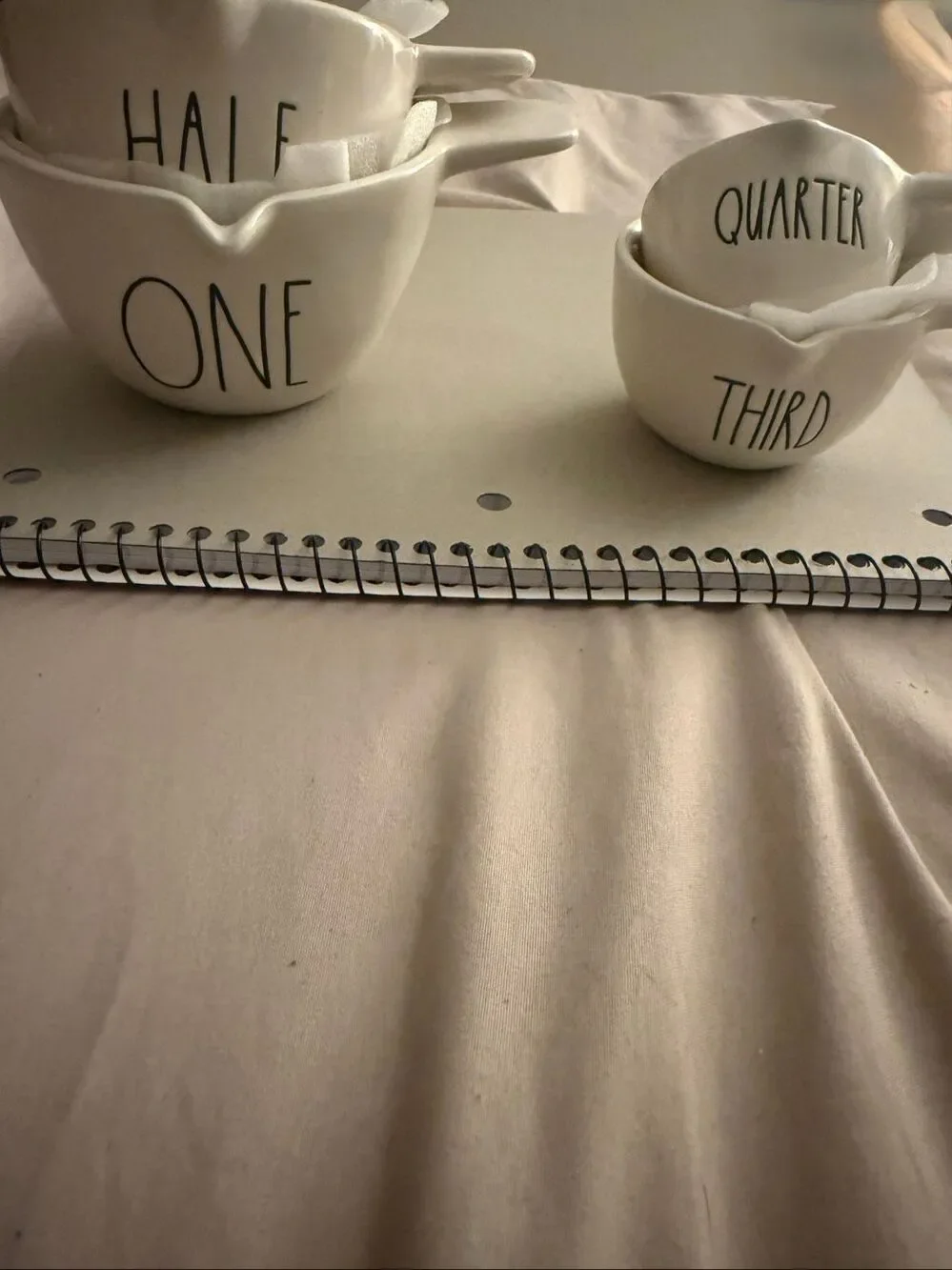 Rae Dunn White Handle Measuring Cups